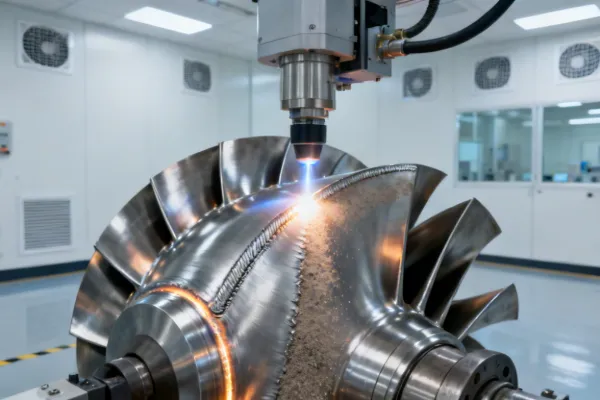 Laser cladding repair on aerospace turbine blade